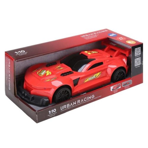Urban Racing Piros Versenyautó Fénnyel és Hanggal 1:10