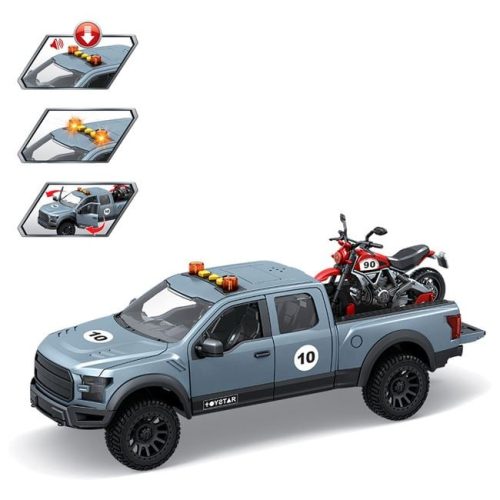 Motorszállító autó fényekkel és hanggal