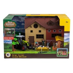   Farm játékkészlet nagy csűrrel, traktorral, állatokkal, fény- és hanghatásokkal