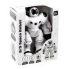 Fekete-fehér interaktív robotjáték fénnyel és zenével, 20 cm