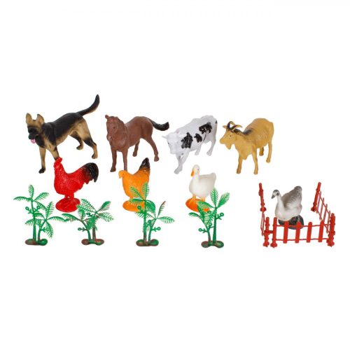 Műanyag Farm állatok Set - 16 db