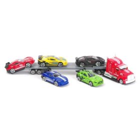 Miniatűr Teherautó Szállító autókkal 1:58