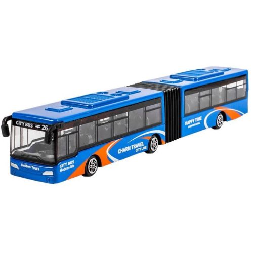 Miniatűr Emeletes Busz - Kék-Sárga, 1:48