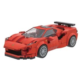 Super Car piros versenyautó építőjáték (272 darabos)