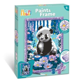   HappiHobbi Paint & Frame Számfestő Készlet Kerettel - Pandás