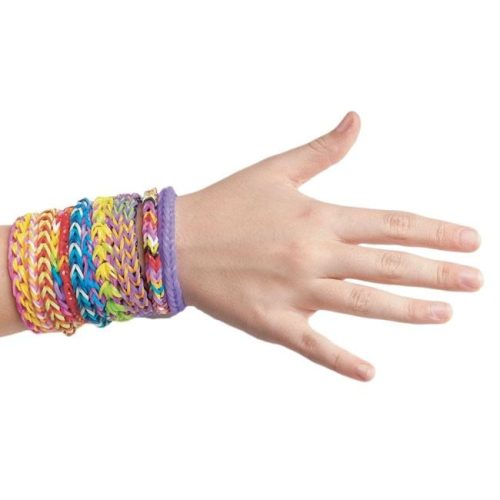 Színes gumikarkötő készítő készlet - Rubber Band Loom Kit, 1000 db-os