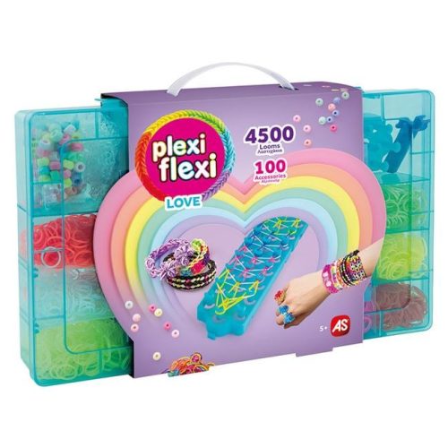 Plexi Flexi Love Nagy Gumikarkötő Készítő Szett - 4500 db Gumi és 100 db Kiegészítő