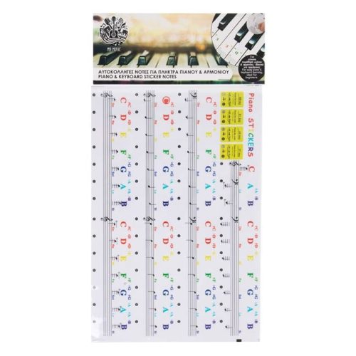 Színes öntapadós kotta matricák zongorához és orgonához