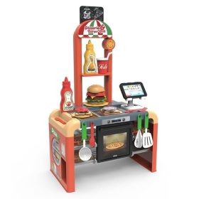   2 az 1-ben Kids Kitchen Pizzéria és Burger House Játékszett - 52 darabos