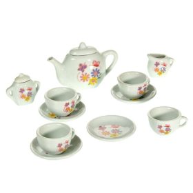 Porcelán Teáskészlet Játékhoz - 13 részes
