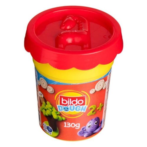 Bildo DOH Piros gyurma pohárban állatfigurás nyomóformával a kupakon 130g