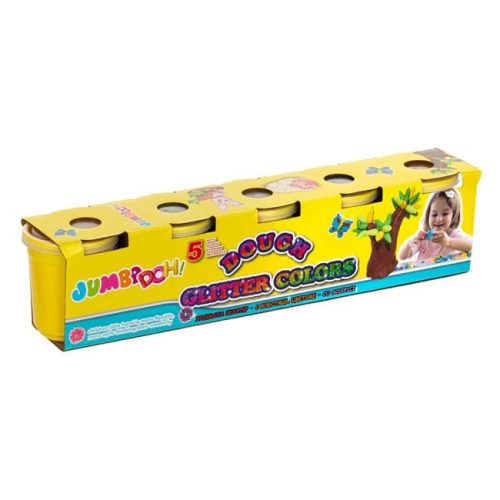 Csillámos gyurma készlet pohárban DOH - 5x140g