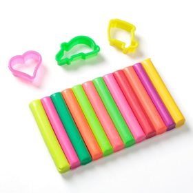 Gyurma Készlet 12 Neon Színnel és Formákkal - 15 darabos
