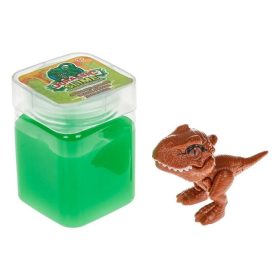   Crystal Slime Zöld Zselé Játék Dinoszaurusz Figurával 200g