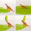 Zöld Crystal Slime Nyúlós Zselé Játék Dinoszaurusz Figurával 250g