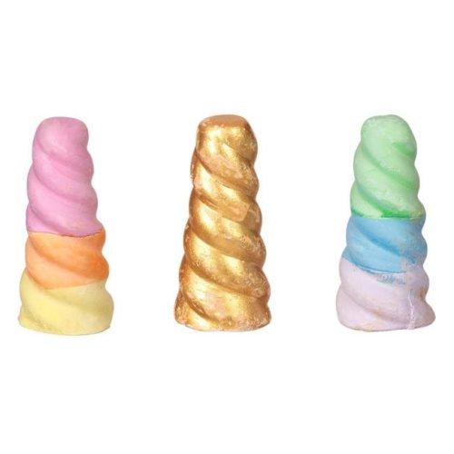 Színes Egyszarvú Szarv Kréta - 8.5 cm - 3 db-os szett