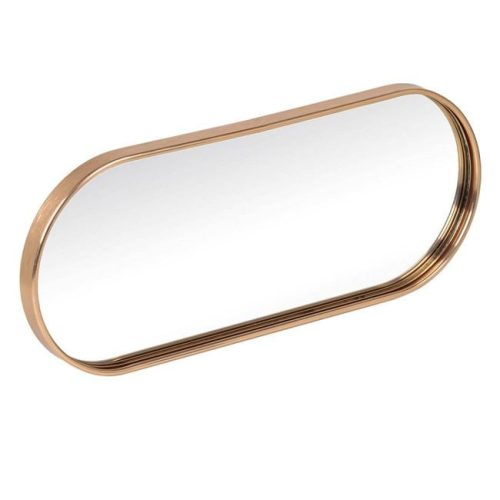 Ovális Tükrös Tálca Arany Peremmel Gyertyákhoz, 30x12,5x1,5 cm