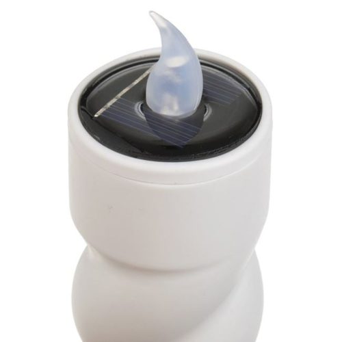 Napelemes Stick Lámpa Gyertya Láng Effekttel és LED-del, Krém/Barna, 31cm