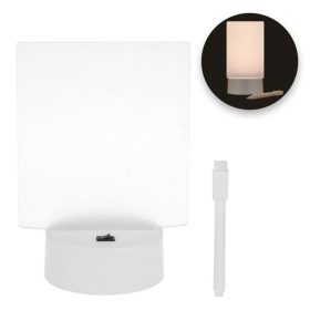   LED-es Világító Üzenőtábla Írható Felülettel és Törölhető Filccel, 14x19,5cm