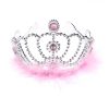 Halloween hercegnő korona rózsaszín kristályokkal