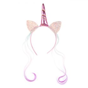 Hosszú hajú unikornis hajpánt