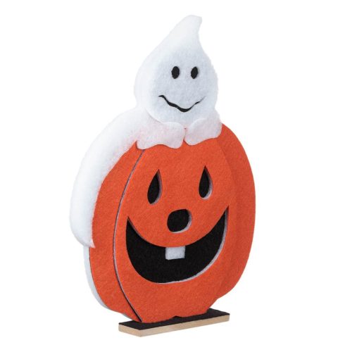 Asztali dekoráció - Halloweeni tök és szellem 37 cm