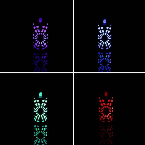 Halloweeni LED gyertya - fekete, RGB színek
