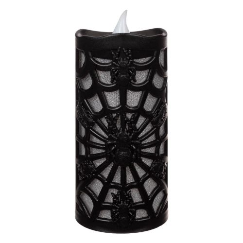 Halloweeni LED gyertya - fekete, RGB színek
