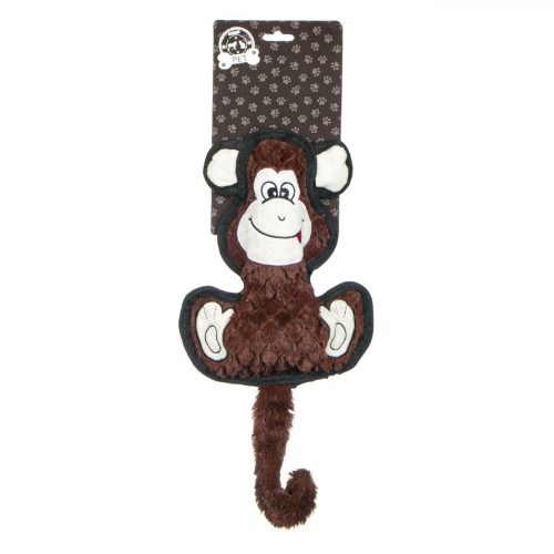 Kutyajáték - plüss majom csörgővel 28 cm