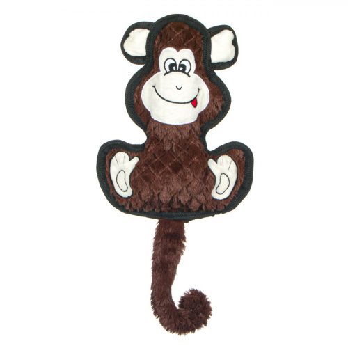Kutyajáték - plüss majom csörgővel 28 cm