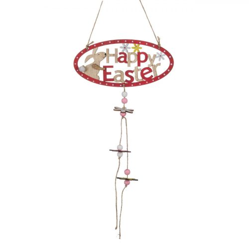 Húsvéti függő dekoráció fából - Happy Easter
