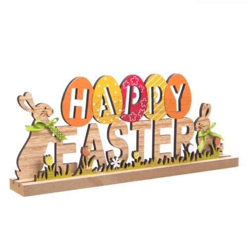 Húsvéti asztaldísz fából - Happy Easter 