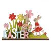 Húsvéti asztaldísz fából - Nyuszik tavaszi virágokkal