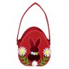Húsvéti dekorativ filc kosár - Piros nyúl