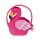 Húsvéti dekorativ filc kosár - Flamingó