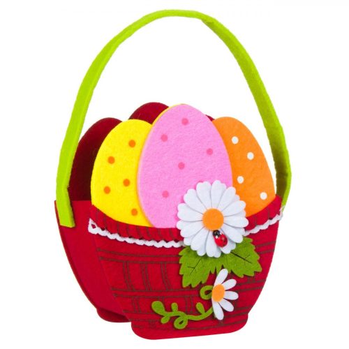 Húsvéti dekorativ filc kosár - Húsvéti tojások