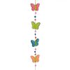 Húsvéti függő dekoráció fából - Színes pillangók