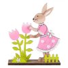 Húsvéti dekoráció - Lány nyuszi virágokkal