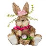 Húsvéti dekoráció - Természetes rost lány nyuszi