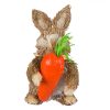 Húsvéti dekoráció - Természetes rost nyuszi sárgarépával 29 cm
