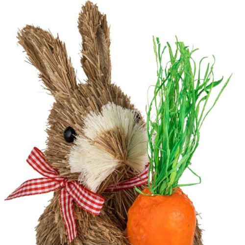Húsvéti dekorációs fűnyuszi sárgarépával, 19 cm