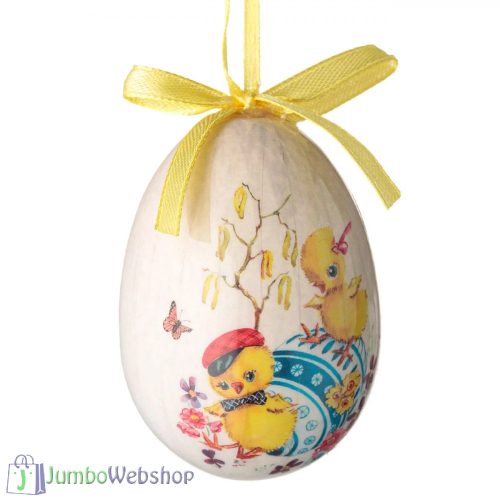 Húsvéti dekoratív tojás - kiscsibék 7.5 cm