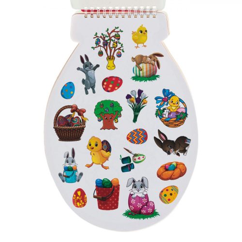 Kifestőkönyv matricákkal és 4 db filctollal, 21x30 cm - 20 oldal