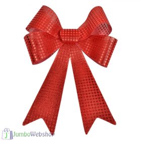 Óriás piros pöttyös karácsonyi masni 46cm