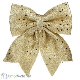 Arany glitteres masni csillagokkal 23cm