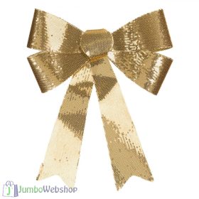 Arany flitteres karácsonyi masni 29x35 cm