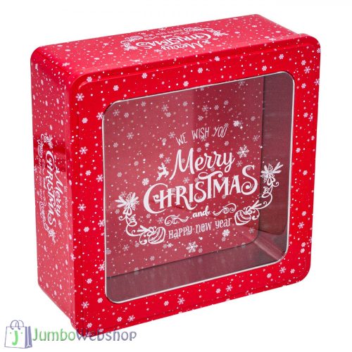 Karácsonyi sütis fémdoboz - 21cm