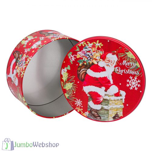 Karácsonyi sütis fémdoboz -25cm