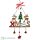 Karácsonyi függő dekoráció fából - XMAS - rénszarvasok - 29cm
