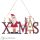 Karácsonyi függő dekoráció - XMAS - mikulás - 21cm